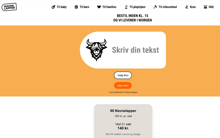 Navnelapper.dk - Navnemærker